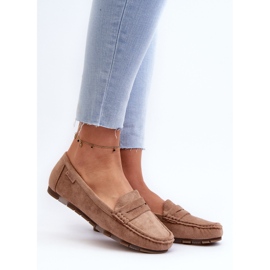 Mocassins en daim écologique pour femmes Big Star NN274930 système de mousse à mémoire de forme Beige 3
