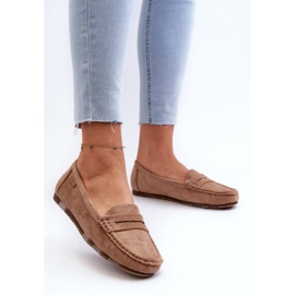 Mocassins en daim écologique pour femmes Big Star NN274930 système de mousse à mémoire de forme Beige 4
