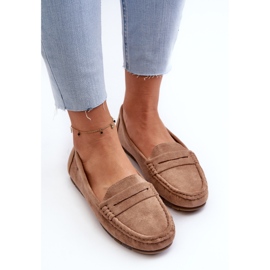 Mocassins en daim écologique pour femmes Big Star NN274930 système de mousse à mémoire de forme Beige 6