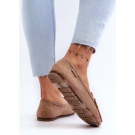 Mocassins en daim écologique pour femmes Big Star NN274930 système de mousse à mémoire de forme Beige 7