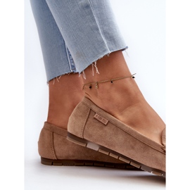 Mocassins en daim écologique pour femmes Big Star NN274930 système de mousse à mémoire de forme Beige 9