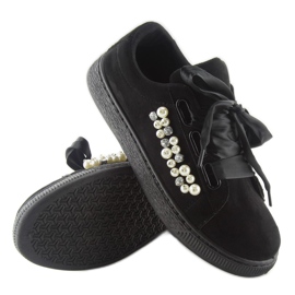Baskets Avec Perles Noires H99-11 Noir le noir 4