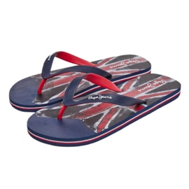 Pepe Jeans tongs Hawi Life Union Jack M PMS70148 bleu 1