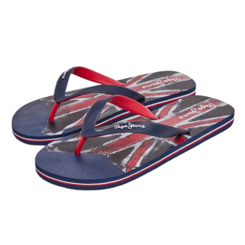 Pepe Jeans tongs Hawi Life Union Jack M PMS70148 bleu 1