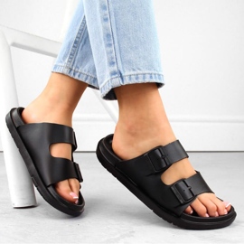 Big Star W INT2004A tongs en mousse avec boucles, noir 2