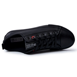 Baskets en cuir pour hommes Big Star JJ174005 Noir 2