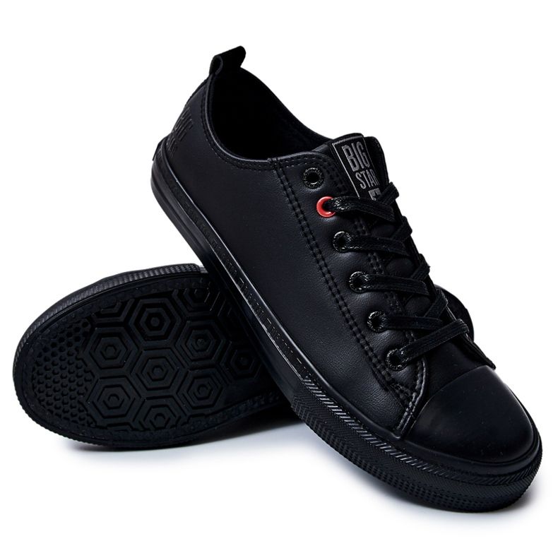Baskets en cuir pour hommes Big Star JJ174005 Noir 3
