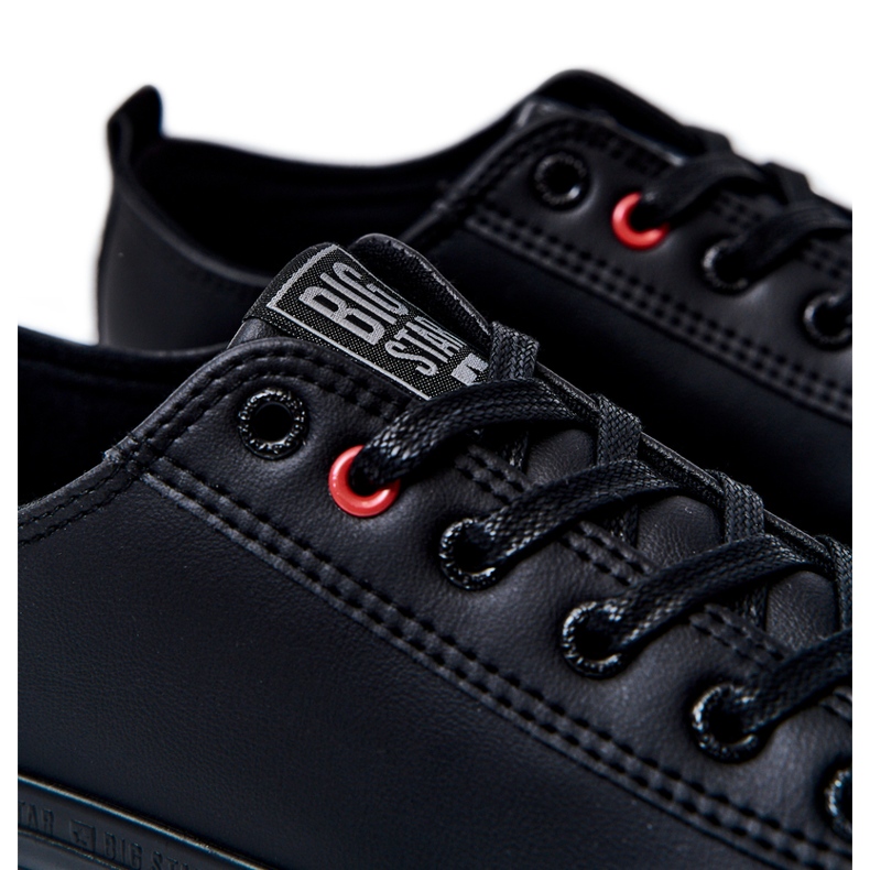 Baskets en cuir pour hommes Big Star JJ174005 Noir 4
