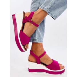 Sandales compensées Dirado Fuchsia rose 3