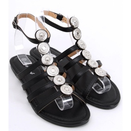 Sandales spartiates femme Logan Noir 1