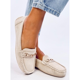 Mocassins femme en daim Beige Sourd 2