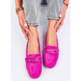 Mocassins femme daim Sourd Fuchsia rose 5
