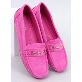 Mocassins femme daim Sourd Fuchsia rose 1