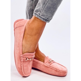 Mocassins femme en daim Rose Sourd 2