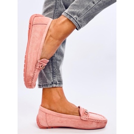 Mocassins femme en daim Rose Sourd 3