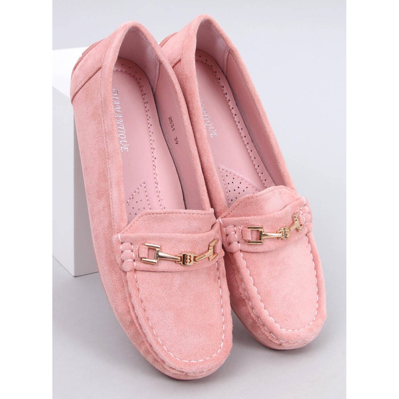Mocassins femme en daim Rose Sourd 1