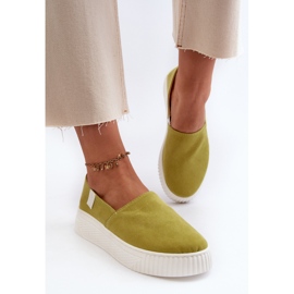 Big Star Baskets à plateforme pour femmes NN276008 Système de mousse à mémoire de forme Lime vert 4