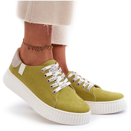 Baskets pour femmes avec système de mousse à mémoire de forme Big Star NN276003 Lime vert 9