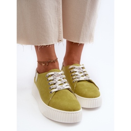 Baskets pour femmes avec système de mousse à mémoire de forme Big Star NN276003 Lime vert 6