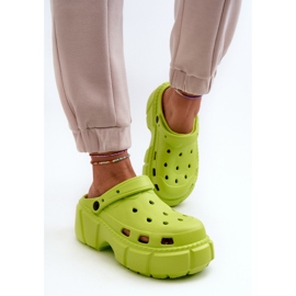 Tongs femme en mousse à semelle massive, citron vert Witima 4