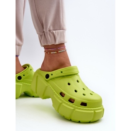 Tongs femme en mousse à semelle massive, citron vert Witima 5