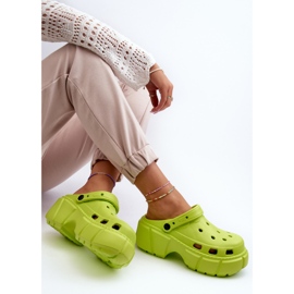 Tongs femme en mousse à semelle massive, citron vert Witima 6