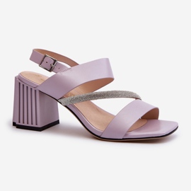 S.Barski Sandales élégantes à talons hauts pour femmes Violet D&amp;A MR38-549 2