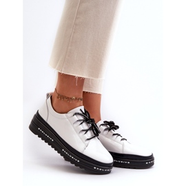 Baskets Vernies Sur Plateforme Femme Blanches S.Barski LR592B 2 Baskets Vernies Sur Plateforme Femme Blanches S.Barski LR592B 2