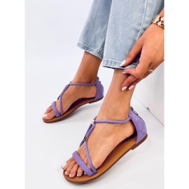 Sandales en daim violet Leehom, femmes 5