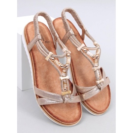 Montier Sandales à perles dorées 1