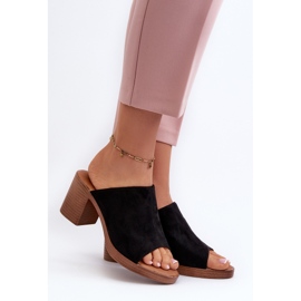 Tongs pour femmes élégantes et légères à talons hauts, Noir Varnila le noir 2