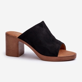 Tongs pour femmes élégantes et légères à talons hauts, Noir Varnila 1