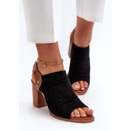 Sandales Ajourées Femme à Talon Haut Noir Rosca le noir 4