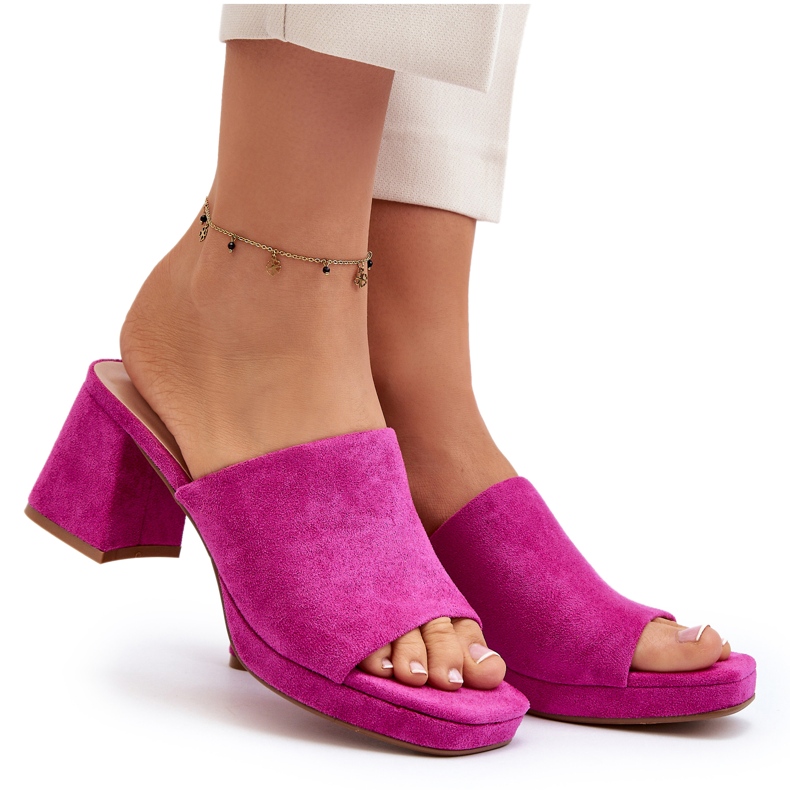 Seastar Tongs à talons hauts pour femmes Fuchsia Bralya rose 4