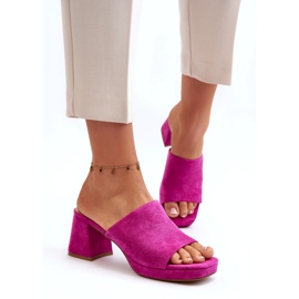 Seastar Tongs à talons hauts pour femmes Fuchsia Bralya rose 2
