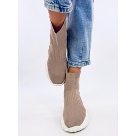 Bottines chaussettes par Gina Kaki beige 1