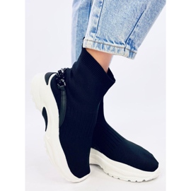 Bottines chaussettes Gina noires le noir 2