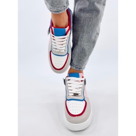 Adames Baskets colorées rouges blanche 1