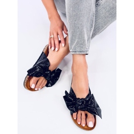 Chaussons en liège avec un nœud Amur Noir le noir 3