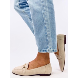 Mocassins femme à boucle Rhona Beige 2