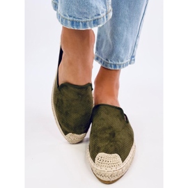 Pantoufles pour femmes espadrilles vertes Carmen 1