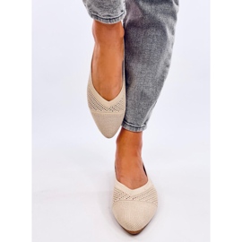 Sotty Ballerines ajourées beige amande 2