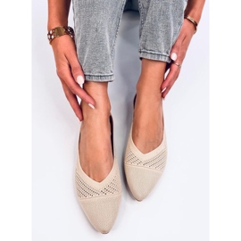Sotty Ballerines ajourées beige amande 4