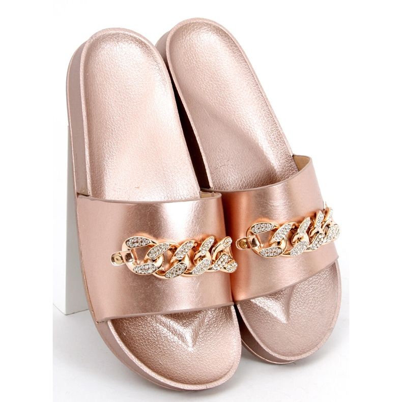 Chaussons Tilia Champagne avec chaîne doré 1