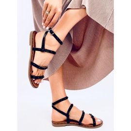 Sandales spartiates noires Hazel le noir 2
