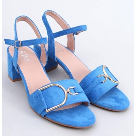 Sandales à talons bas Parisy Bleu 1