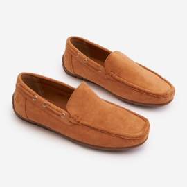 Mocassins à enfiler en daim Camel Rayan pour hommes brun 6