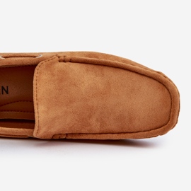 Mocassins à enfiler en daim Camel Rayan pour hommes brun 1