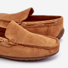 Mocassins à enfiler en daim Camel Rayan pour hommes brun 2