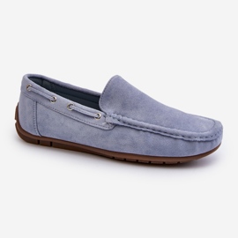 Mocassins Slip-On En Daim Pour Homme Bleu Rayan 5